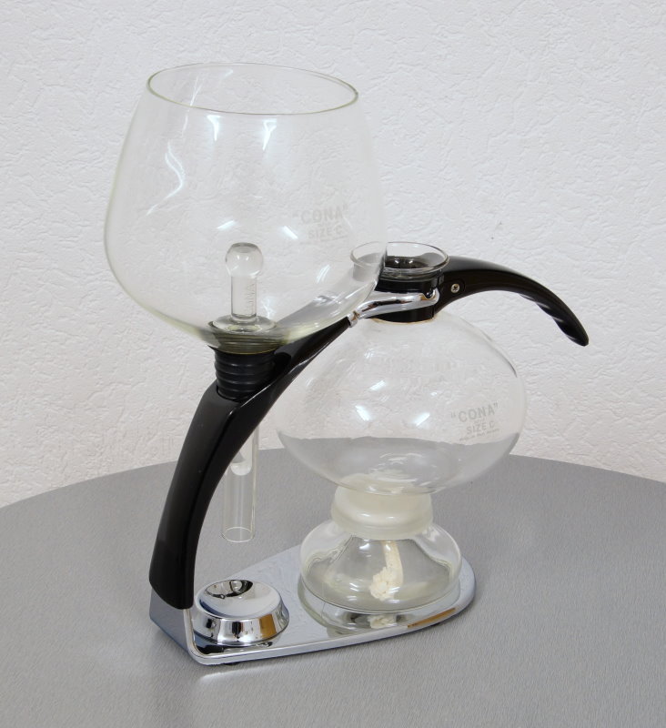 Amphora CONA Luxus Coffee Maker Kaffeemaschine Glas Chrom Size C 70er